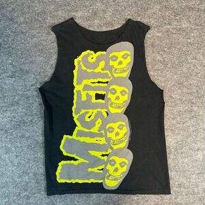 2010 Misfits Skulls Graphic Tank Top Men's Black 2010 Size Large